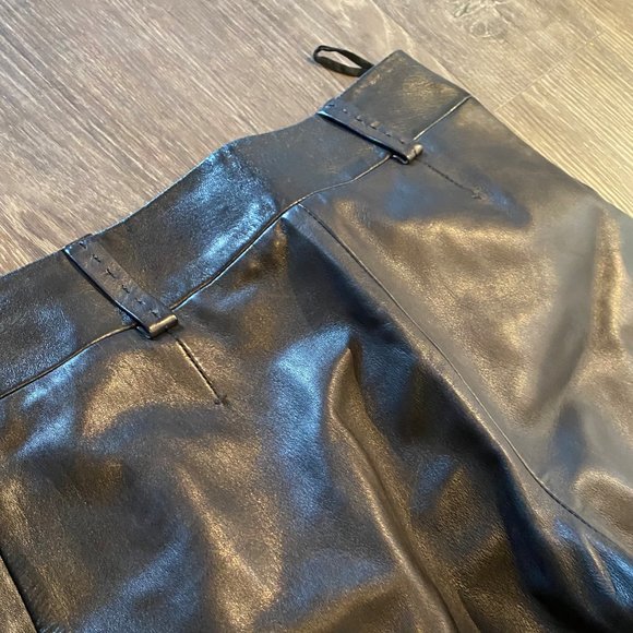 Jil Sander Italian Leather Wide Leg Pants - Picture 5 of 8